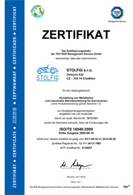 Zertifikate ISO/TS 16949:2002