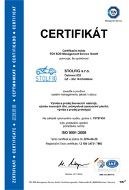 Certificate ISO 9001:2000